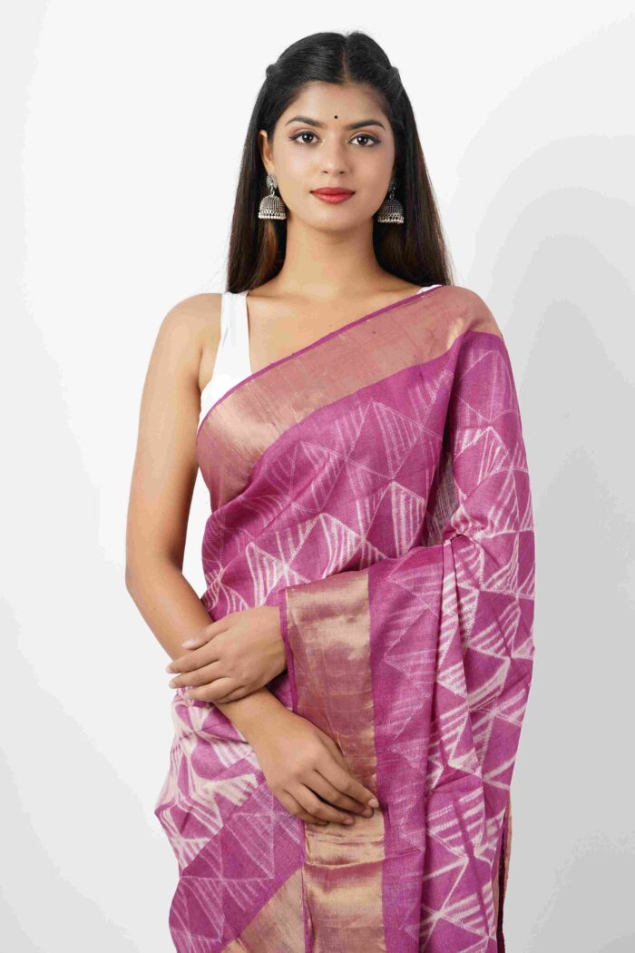 Shibori Silk Saree