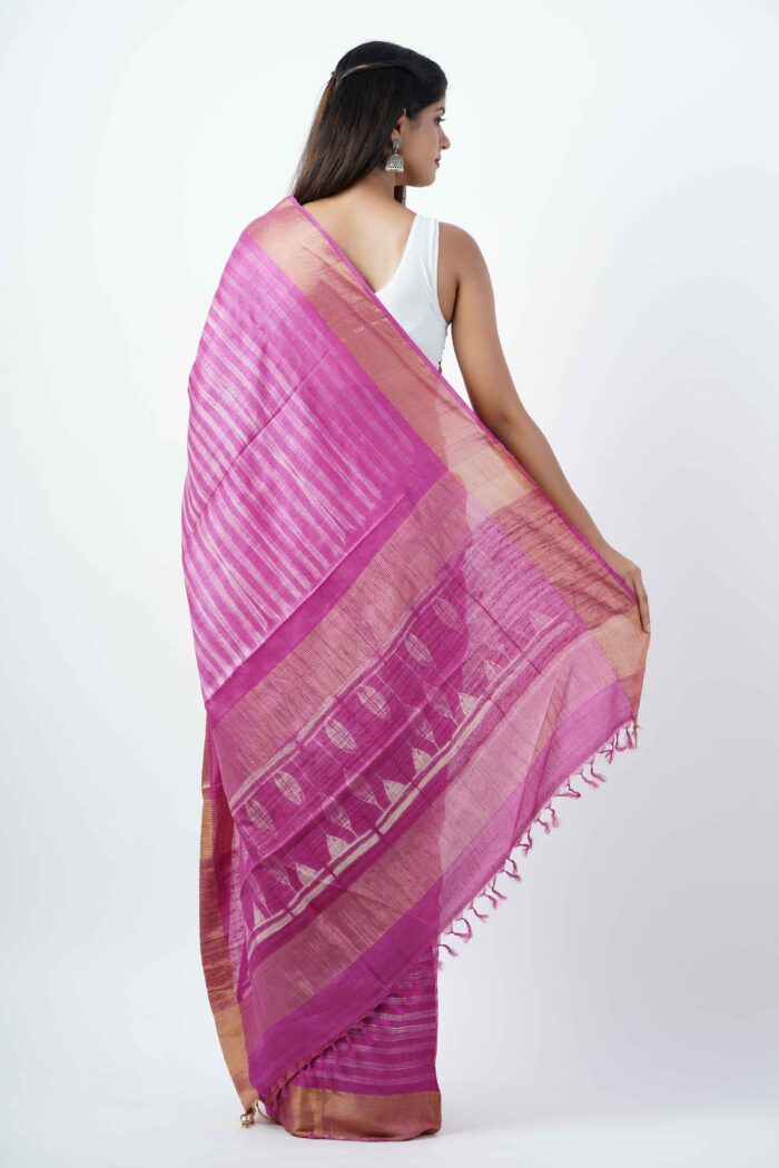 Shibori Tussar Silk saree